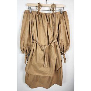 Resort Akira Women's Sz. M Cotton Hi Low Off The Shoulder Belted Dress